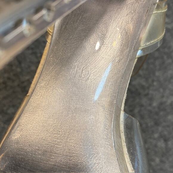 Pleaser Fabulicious Clear Womens 10 Platform Heels Body Building NPC Rhinestone - Picture 8 of 8